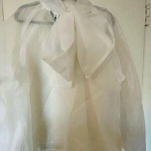 Elegant Sheer White Women's Jacket